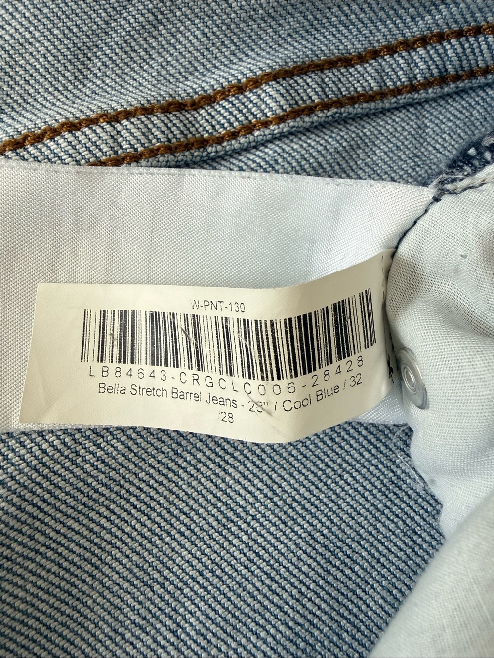 Quince Bella Stretch Barrel Cool Blue Wide-Leg Jeans size32 - Picture 8 of 14